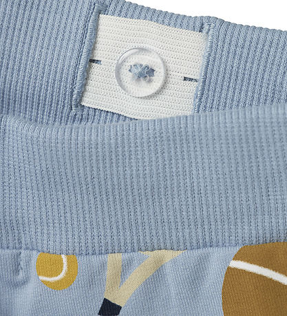 Name It Sweatpants - NmmKeaton - Dusty Blue w. Print