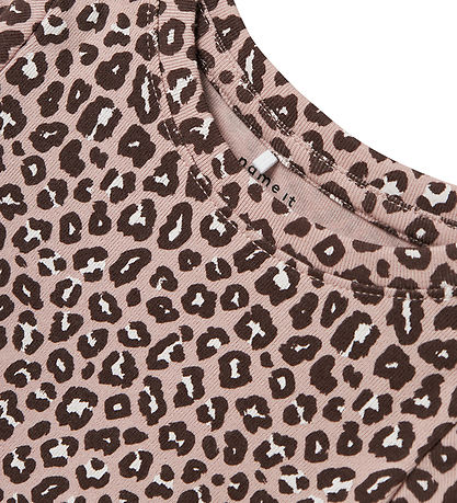 Name It Blússa - NmfLeoana - Glansandi Lilac M. Leopard