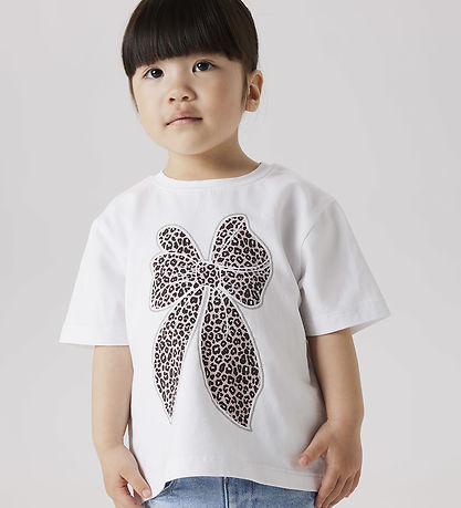 Name It T-shirt - NmfLeoanja - Bright White w. Print