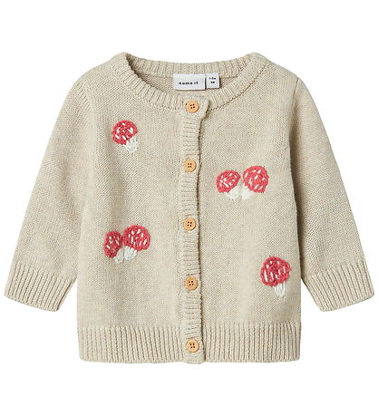 Name It Cardigan - Knitted - NbfLinie - Peyote Melange w. Print