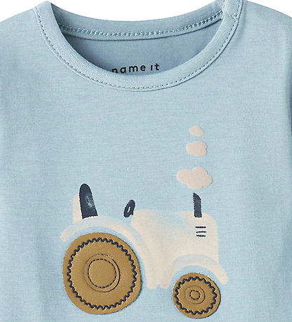 Name It Samfella l/e - NbmLife - Dusty Blue M. Dráttarvél