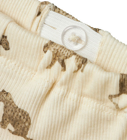 Lil' Atelier Byxor - Rib - NbmLavo - Loose - Turtleduve m. Tryck