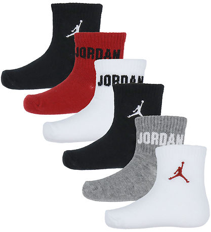 Jordan Ankelstrumpor - 6-pack - Röd/Svart/Grå/Vit