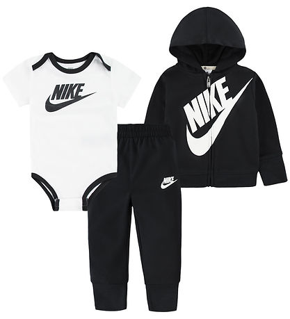 Nike Set - Cardigan/Joggingbroek/Romper s/s - Zwart