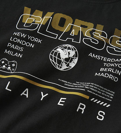 Name It T-shirt - NkmVictor - Black - World Class