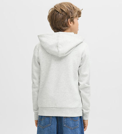 Jack & Jones Kapuzenpullover - JjPan - White Melange m. Logo