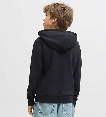 Jack & Jones Kapuzenpullover - JjPan - Schwarzes m. Logo