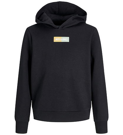 Jack & Jones Kapuzenpullover - JjPan - Schwarzes m. Logo
