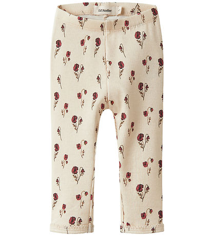 Lil' Atelier Leggings - Rib - NbfLavo - Turtledove