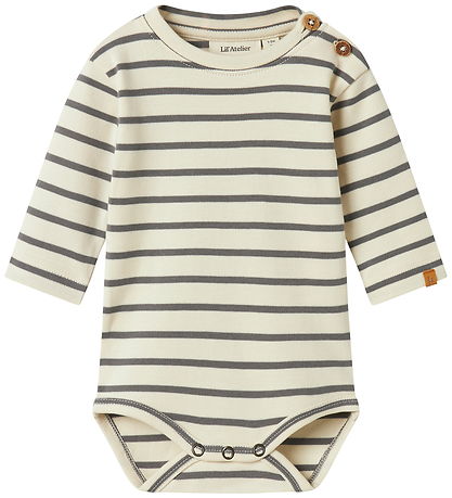 Lil' Atelier Bodysuit l/s - NbmLimia - Turtledove/Poppy SEED