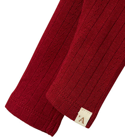Lil' Atelier Leggings - Rib - NbfRachel - Red Dahlia