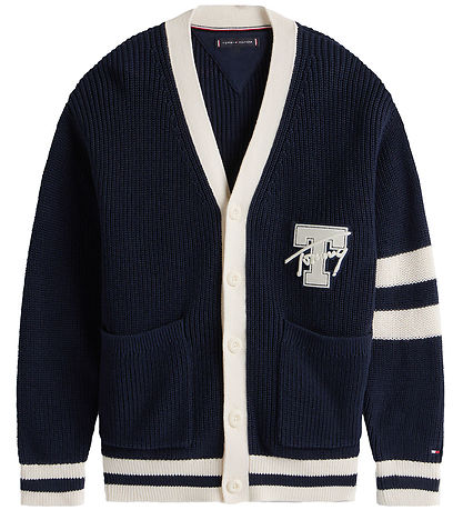 Tommy Hilfiger Cardigan - Prjónað - Varsity Grafík - Dark Næturm