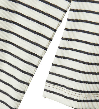 LMTD Blússa - Rib - Noos - NlfHinaja - Dark Grey Melange/White S