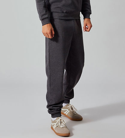 LMTD Joggingbuxur - Núll - NlnNizu - Dark Grey Melange