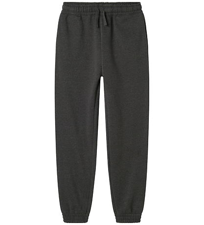 LMTD Joggingbuxur - Núll - NlnNizu - Dark Grey Melange