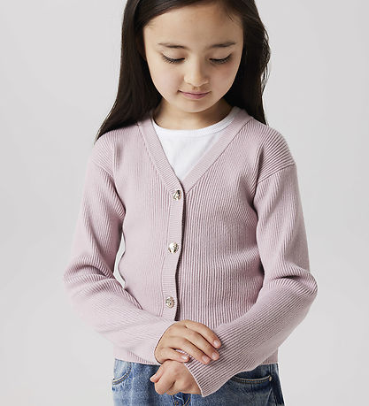 Name It Cardigan - Knitted - Rib - NkfLarenlise - Burnished Lila