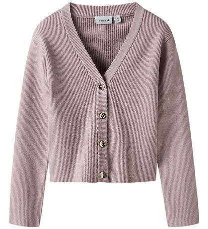 Name It Cardigan - Knitted - Rib - NkfLarenlise - Burnished Lila