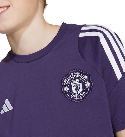 adidas Performance Stuttermabolur - Manchester United - Fjólublá