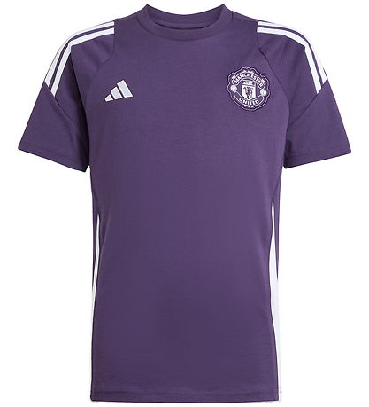 adidas Performance Stuttermabolur - Manchester United - Fjólublá