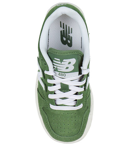 New Balance Skor - 480 - White/Dark Alpine Green