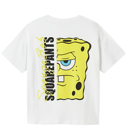 Name It T-shirt - NkmJarl - SpongeBob SquarePants - Bright White