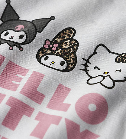 Name It Stuttermabolur - NkfJixara - Hello Kitty - Bright White