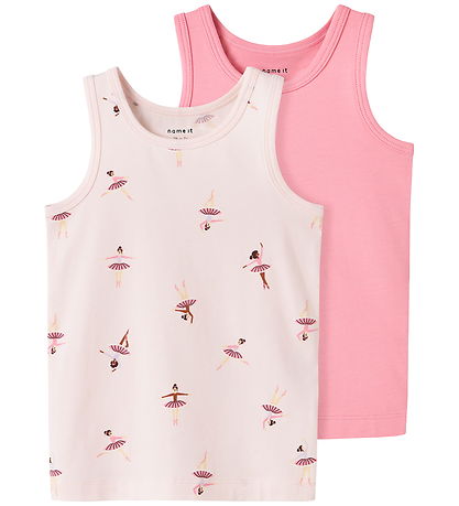 Name It Unterhemd - Noos - NmfTank - 2er-Pack - Pearl/Peony/Ball