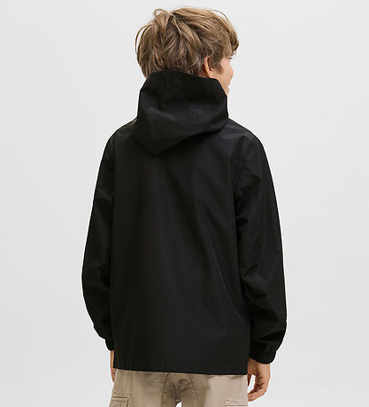 Jack & Jones Regnjakki - PE - JjefLynn - Svart/Dark Cheddar Zipp