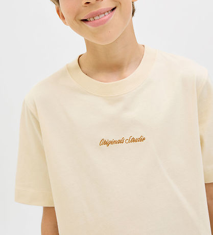 Jack & Jones Stuttermabolur - Noos - JorNorrebro - Antique White
