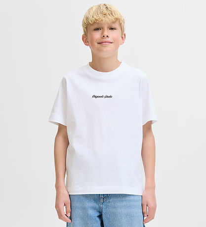 Jack & Jones Stuttermabolur - Núðlur - JorNorrebro - Bright Whit