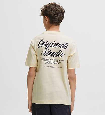 Jack & Jones T-shirt - JorNorrebro - Antique White w. Print
