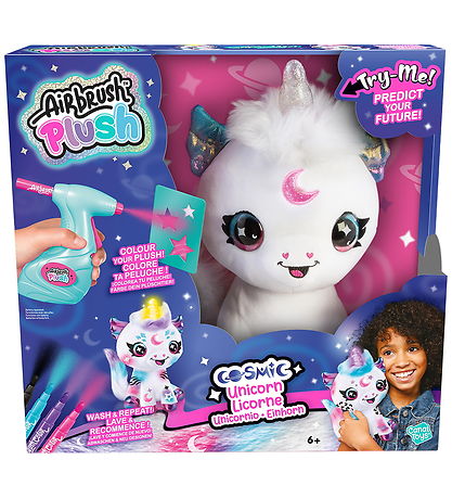 Airbrush Plush Soft Toy - Cosmic Unicorn