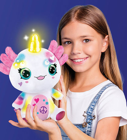 Airbrush Plush Gosedjur - Axolotl Enhörning