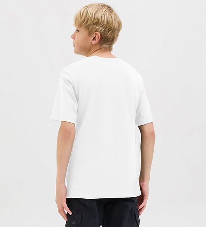 Jack & Jones Stuttermabolur - Noos - JjeSoho - White