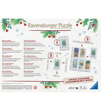 Ravensburger Jigsaw Puzzle - 24x54 Bricks - Advent Calendar - Ch