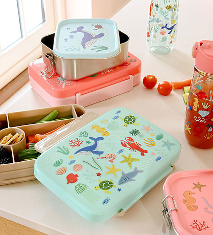 Rice Lunchbox - 6 Rum - Ocean Print - Blue