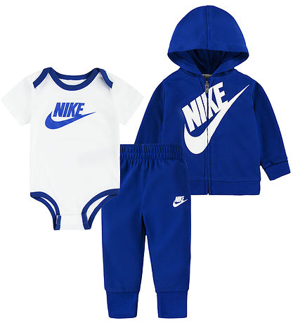 Nike Set - Cardigan/Sweatpants/Bodysuit s/s - Game Royal
