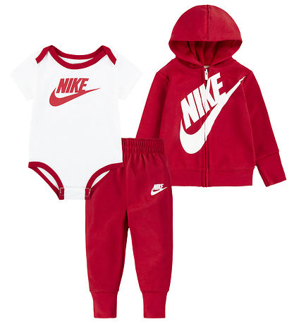 Nike Set - Cardigan/Sweatpants/Bodysuit s/s - Gym Red