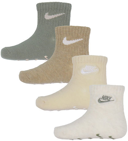 Nike Socks - 4-Pack - Non-Slip - Pale Ivory Heather