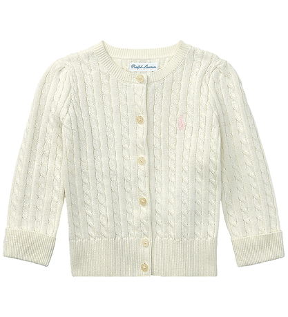 Polo Ralph Lauren Cardigan - Prjónað - Mini Kapall - Hlýr White