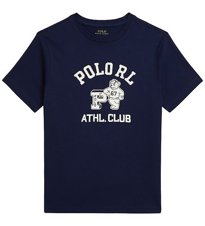 Polo Ralph Lauren Stuttermabolur - Hreinsað Dökkblátt M. Hvítt
