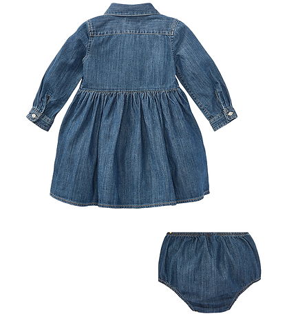 Polo Ralph Lauren Kjóll M. Bloomers - Gallaefni - Indigo