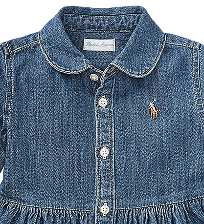 Polo Ralph Lauren Kjóll M. Bloomers - Gallaefni - Indigo