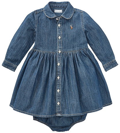 Polo Ralph Lauren Kjóll M. Bloomers - Gallaefni - Indigo
