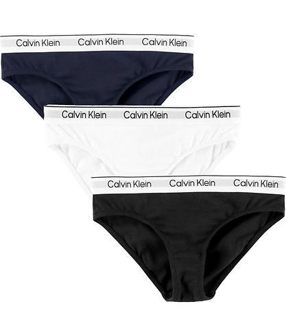 Calvin Klein Knickers - 3-Pack - Black/Cassicwhite/Blackiris