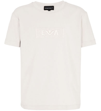 Emporio Armani Stuttermabolur - Off White M. Útsaumur