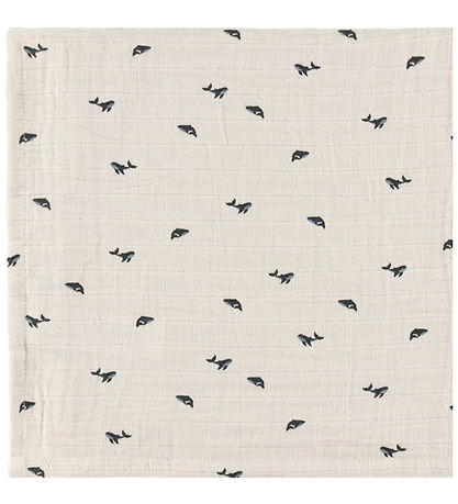 Liewood Spucktücher - Musselin - 2er-Pack - Lewis - Mini Whale/S
