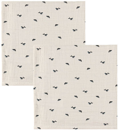 Liewood Spucktücher - Musselin - 2er-Pack - Lewis - Mini Whale/S