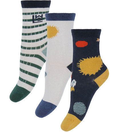 Liewood Socks - 2-Pack - Silas - Universe/Classic Navy