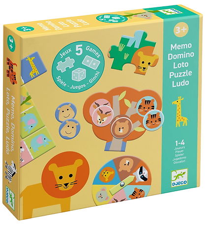 Djeco Game - 5 Game - Wild Animals